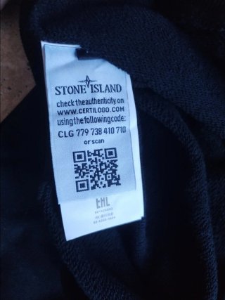 Felpa Stone Island Nera Logo Compas