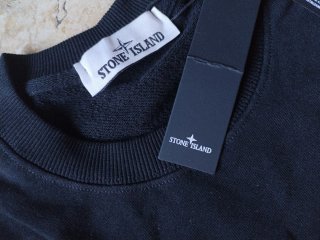 Felpa Stone Island Nera Logo Compas