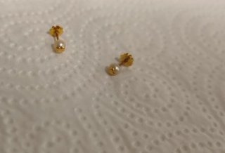 Pendientes Tous Oso Perla Oro 18k Bebé