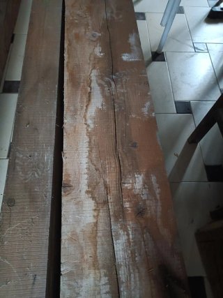 Vigas rústicas de madera de haya