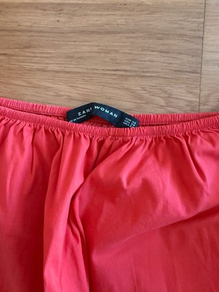 Top Zara Coral Manga Abullonada
