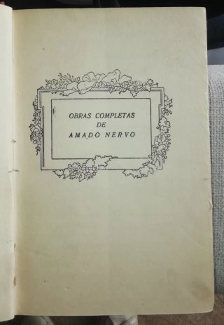Libro de 1920 Obras completas Amado Nervo tomo 1