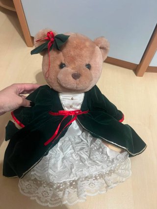 Orsa peluche vintage vestito velluto