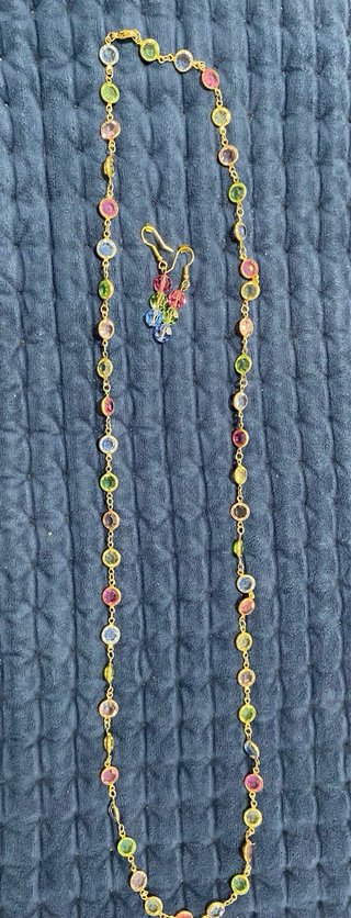 Collar y pendientes alta gama multicolor