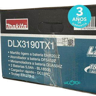 Makita DLX3190TX1 Kit Herramientas Batería