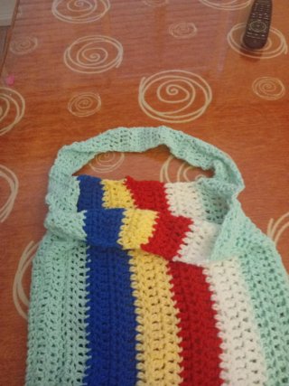 Bolso de playa crochet multicolor