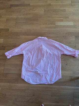 Camisa oversize rayas rosa y blanca