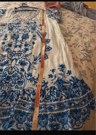 Vestido Verano Estampado Azul y Blanco