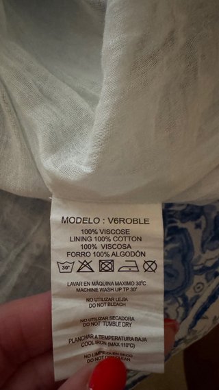 Vestido Verano Estampado Azul y Blanco