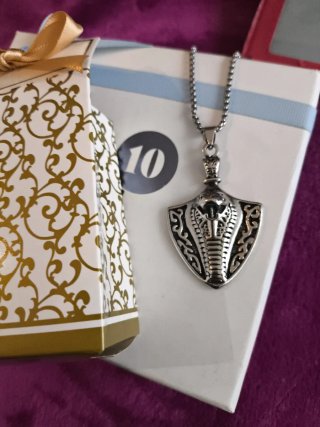 Collar Egipcio Uraeus Serpiente Plata