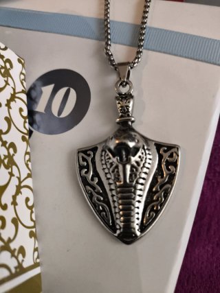 Collar Egipcio Uraeus Serpiente Plata