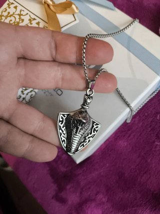 Collar Egipcio Uraeus Serpiente Plata