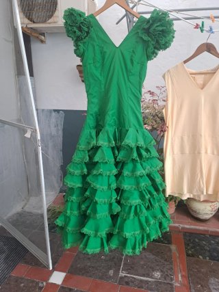 Vestido de flamenca verde