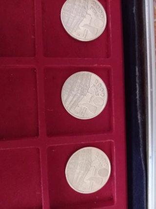Seis Monedas 2000 Pesetas Plata