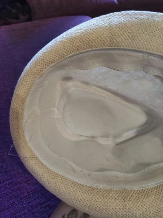 Sombrero de Rafia Beige con Cinta Multicolor