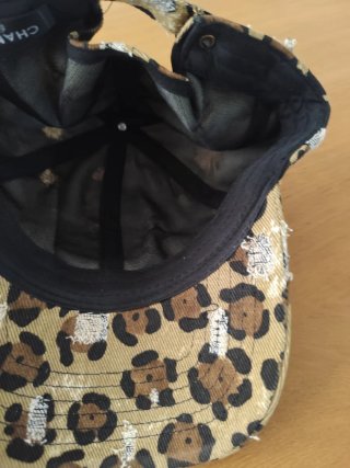 Gorra Estampado Leopardo Desgastada