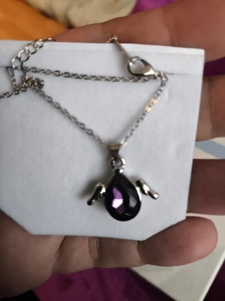 Colgante Ángel Amatista Morado y Plateado
