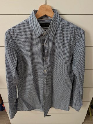 Camisa Roberto Verino Estampada Geométrica Azul Ta
