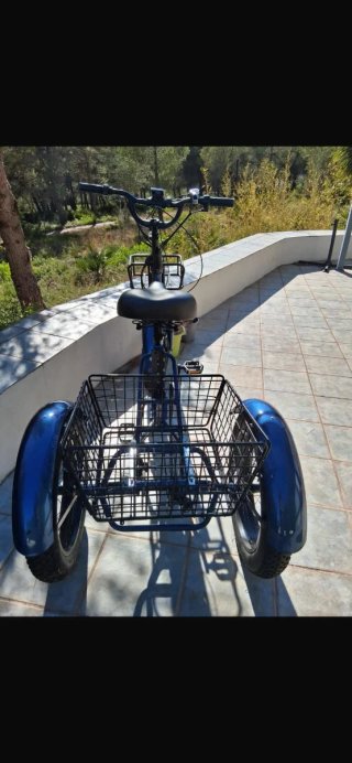 Triciclo Eléctrico Azul 7 Velocidades