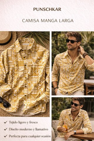 Camisa manga larga PUNSCHKAR hombre