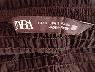 Falda Zara Negra Bordada Mujer Talla S