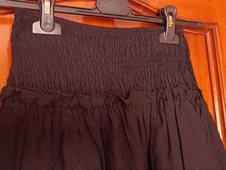 Falda Zara Negra Bordada Mujer Talla S