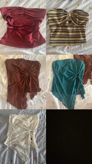 Pack 5 Tops sin Tirantes