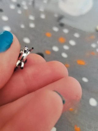 Charm unicornio con alas plata multicolor