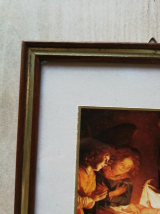 Quadro Natività con cornice legno