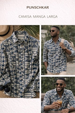 Camisa PUNSCHKAR manga larga hombre