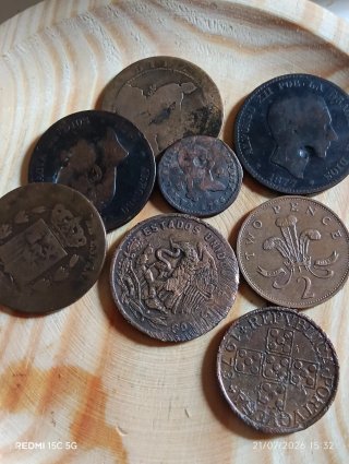Lote monedas antiguas variadas