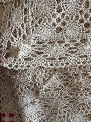 Copriletto/Tovaglia uncinetto bianco