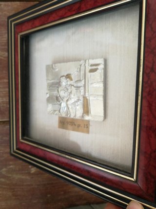 Quadro Legno Placca Argento 925 gr. 15