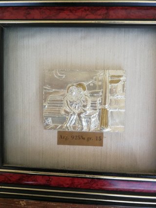 Quadro Legno Placca Argento 925 gr. 15