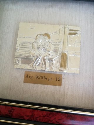 Quadro Legno Placca Argento 925 gr. 15