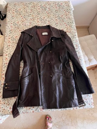 Chaqueta de cuero marrón Studio Classic
