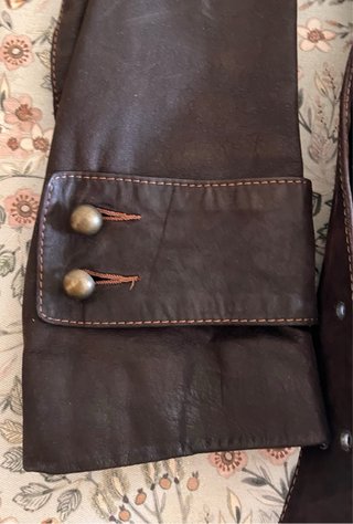 Chaqueta de cuero marrón Studio Classic