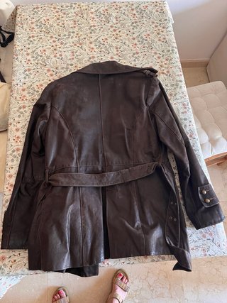 Chaqueta de cuero marrón Studio Classic