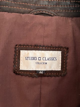 Chaqueta de cuero marrón Studio Classic