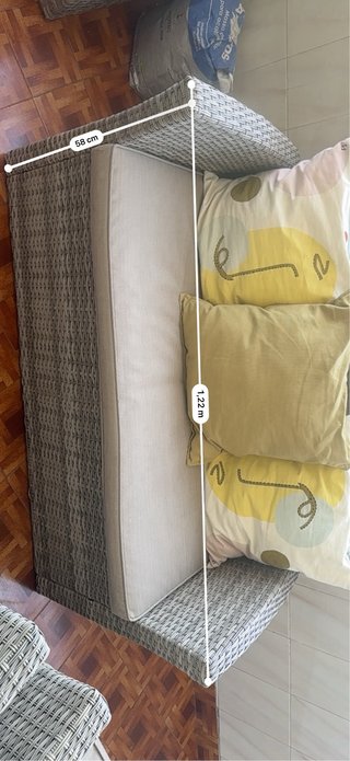 Conjunto Ratán Sintético Gris Terraza