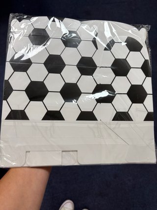 Cajas de dulces para fiesta de balon de futbol.