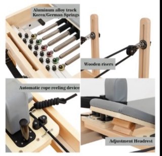 Reformer Pilates roble macizo con muelles coreanos