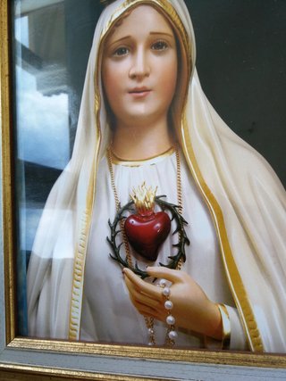 Quadro Madonna Sacro Cuore Legno Oro
