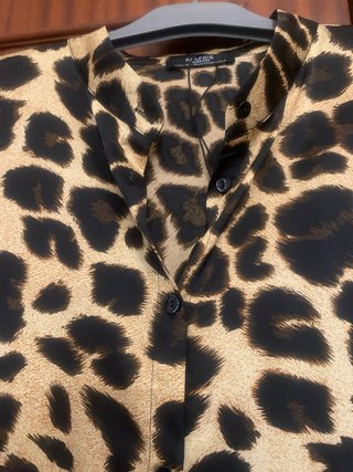 Vestido largo estampado animal print