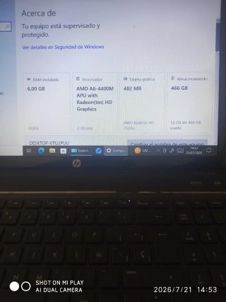 Portátil HP Negro