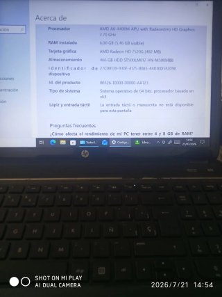 Portátil HP Negro