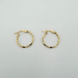 Aretes de oro de 18k. 0.92 g.