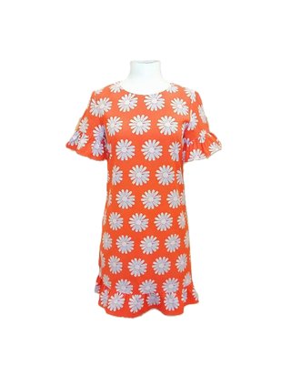 Vestido Mademoiselle La Redoute Naranja Flores