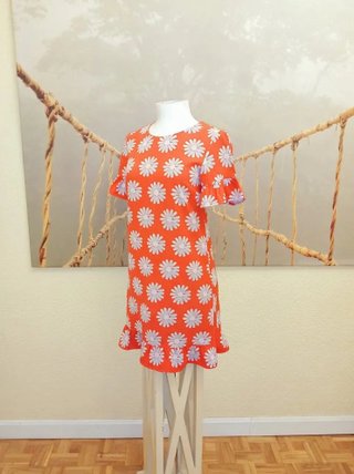 Vestido Mademoiselle La Redoute Naranja Flores