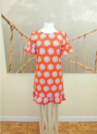 Vestido Mademoiselle La Redoute Naranja Flores